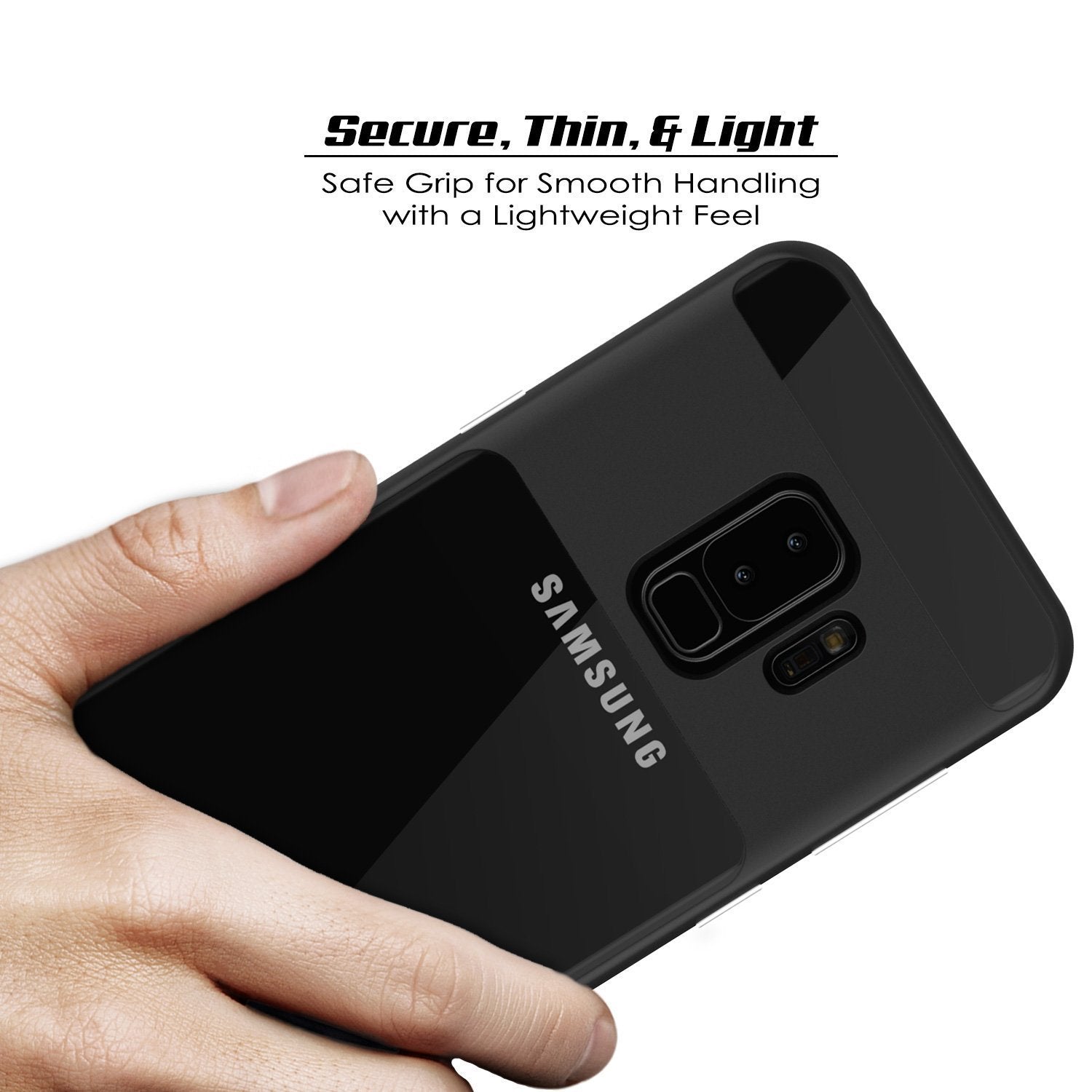 Capinha de Armadura Lucid 3.0 Punksase para Galaxy S9+ Plus com Suporte Integrado e Película de Proteção  [Ouro]