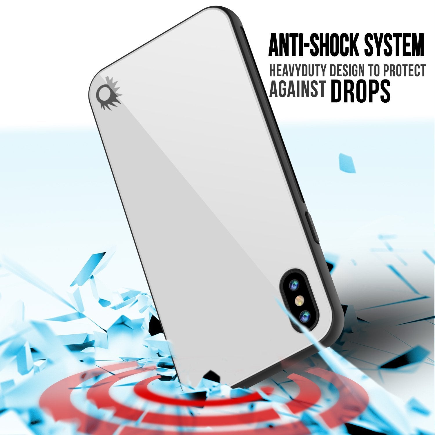 iPhone 8 Case, Punkcase GlassShield Ultra Thin Protective (White)
