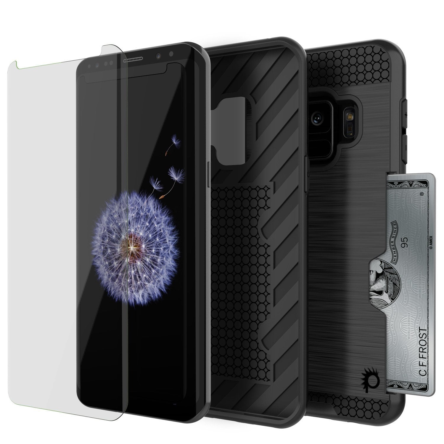 Galaxy S9 Dual-Layer, Anti-Shock, SLOT Series Slim-Fit Case [Black]