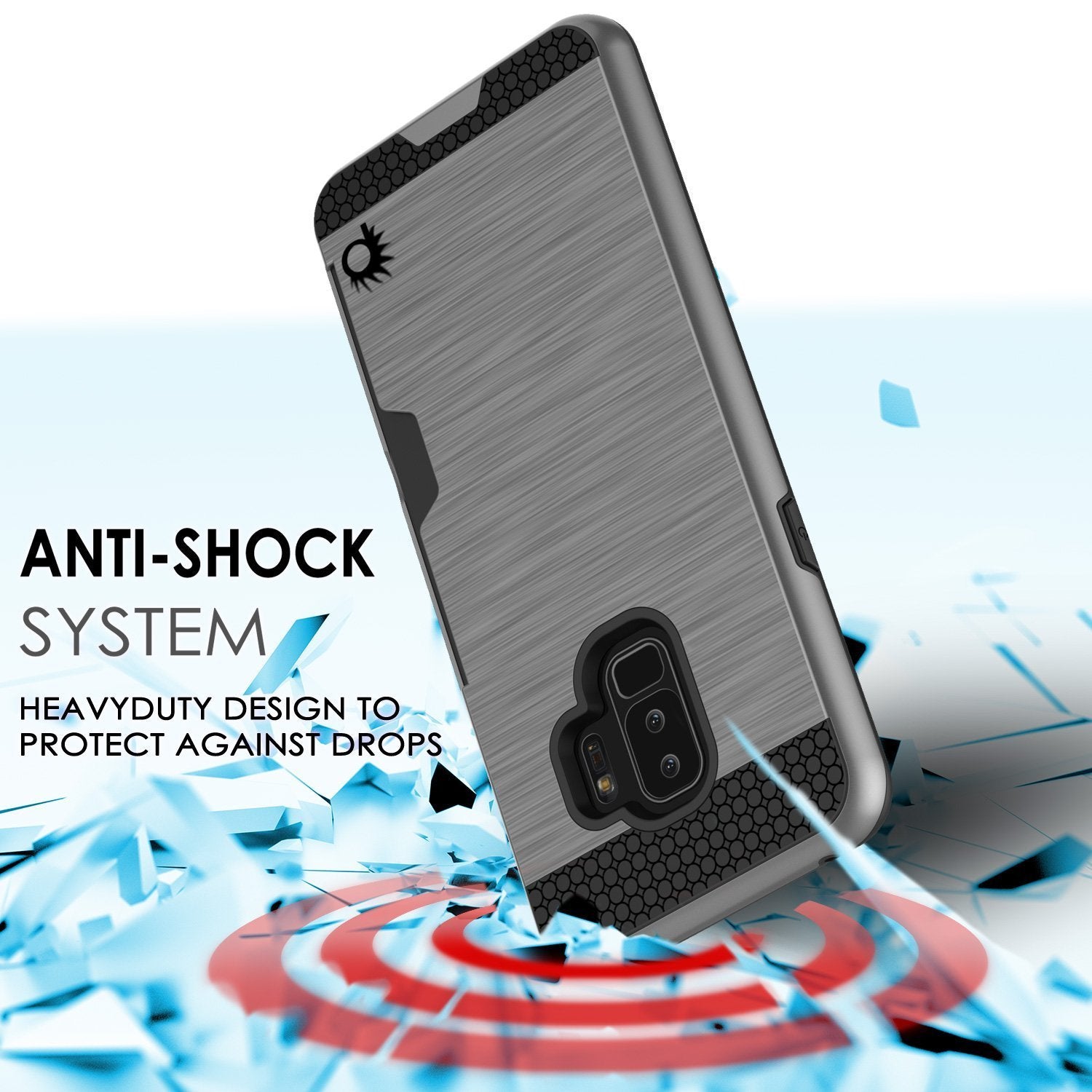Galaxy S9 Plus Dual-Layer, Anti-Shock, SLOT Series Case [Grey]