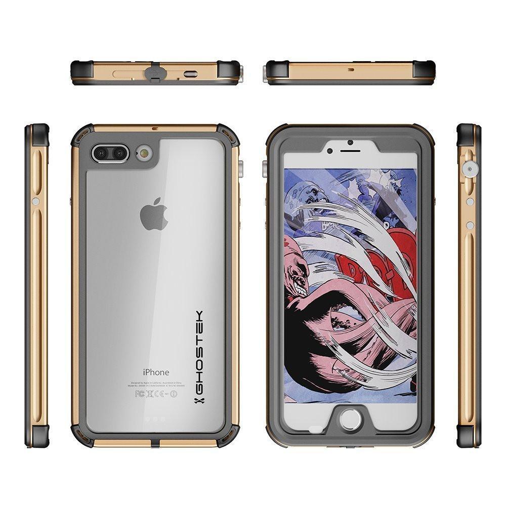 iPhone 8+ Plus Waterproof Case, Ghostek® Atomic 3.0 Gold Series