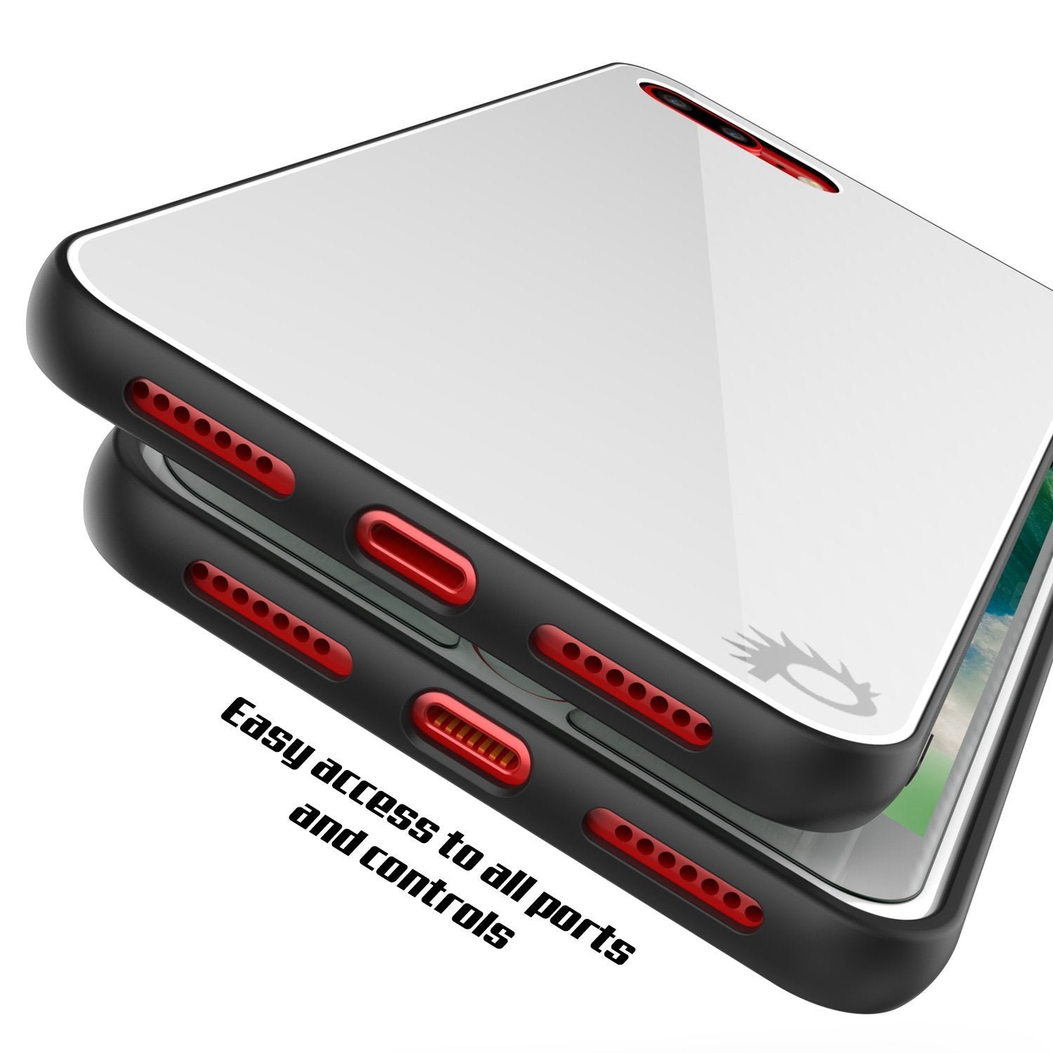 iPhone 8 PLUS Case, Punkcase GlassShield Ultra Thin (White)