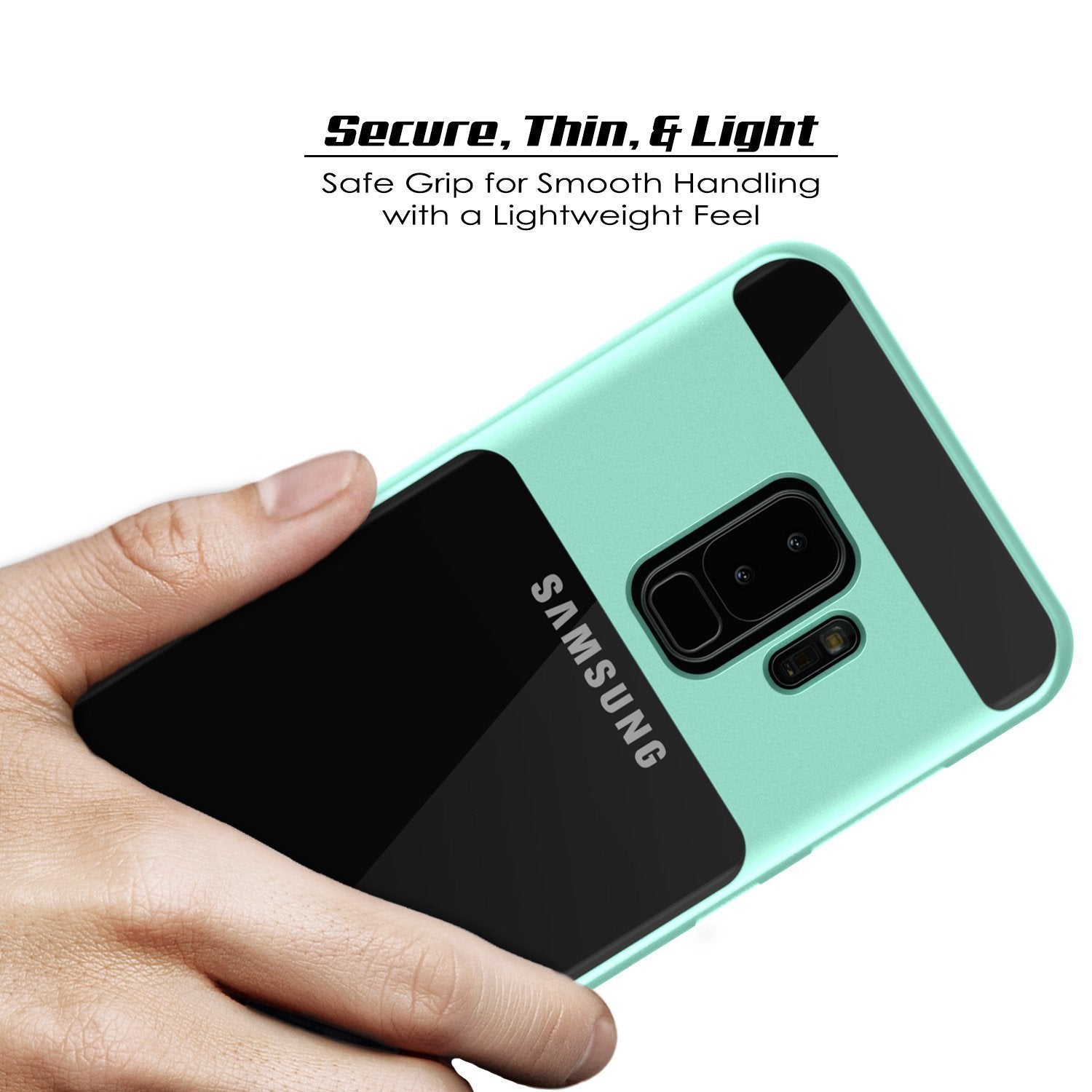 Capinha de Armadura Lucid 3.0 Punksase para Galaxy S9+ Plus com Suporte Integrado e Película de Proteção  [Ouro]