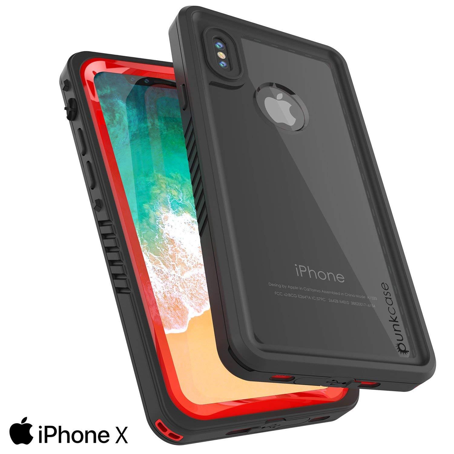 iPhone XS Max Waterproof Case, Punkcase [Extreme Series] Armor Cover W/ Built In Screen Protector [Clear]