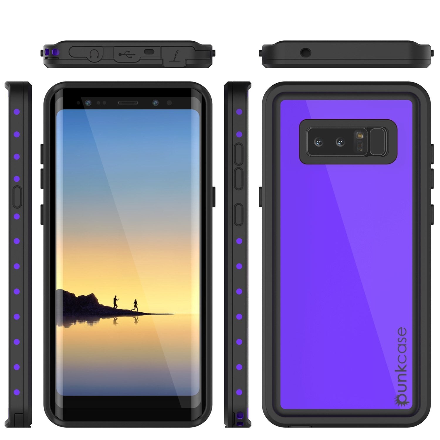 Galaxy Note 8 Punkcase Waterproof | Shock/Snow Proof Case [Purple]