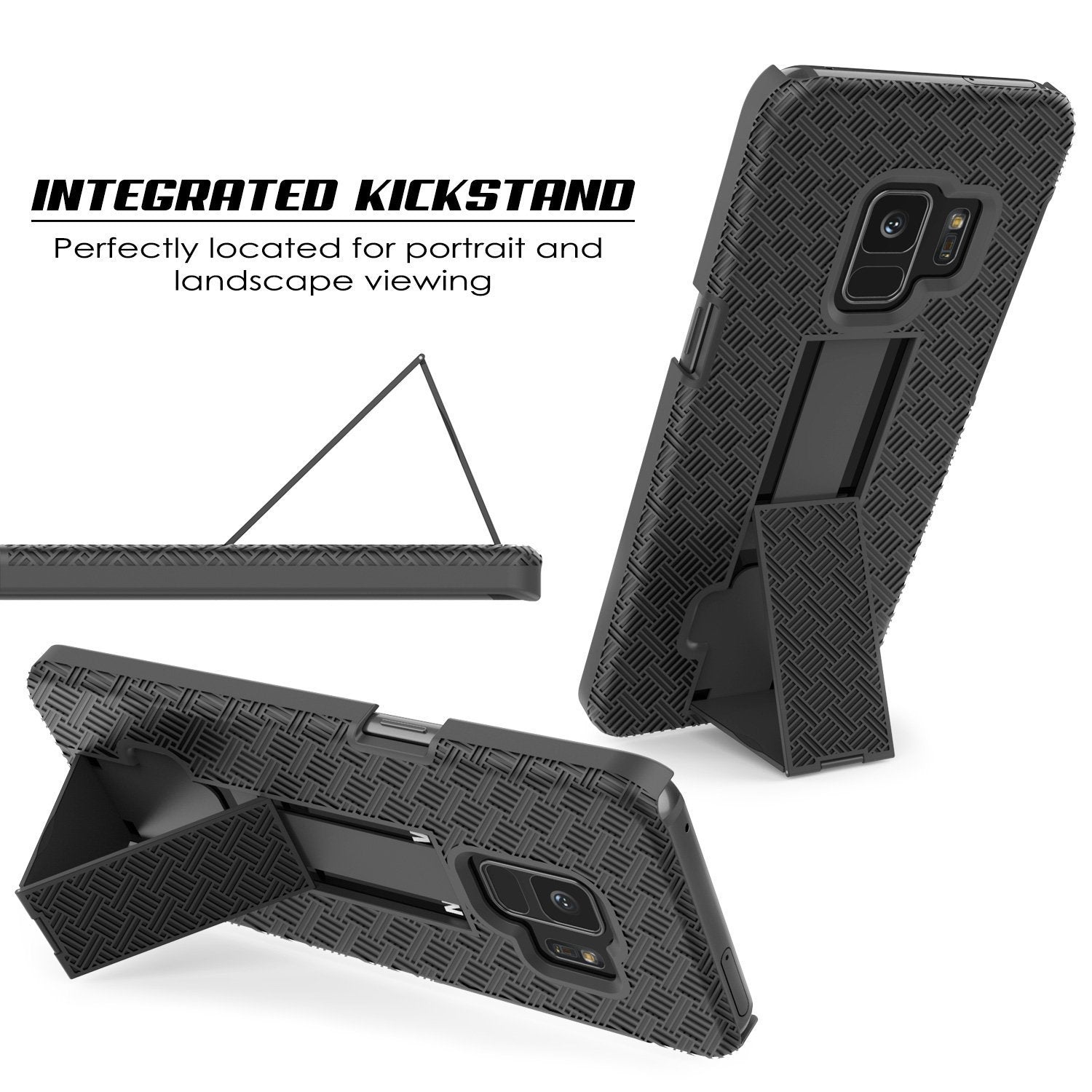 Galaxy S9 Case | Holster Belt Clip Screen Protector Case [Black]