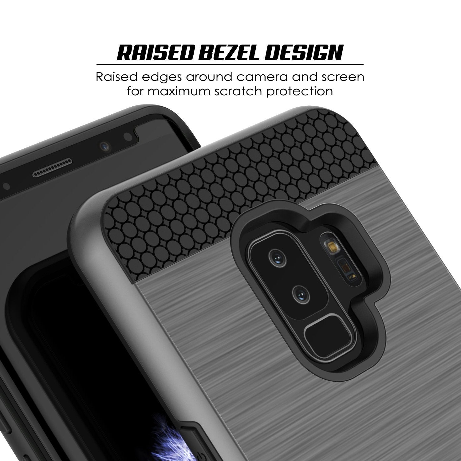 Galaxy S9 Plus Dual-Layer, Anti-Shock, SLOT Series Case [Grey]