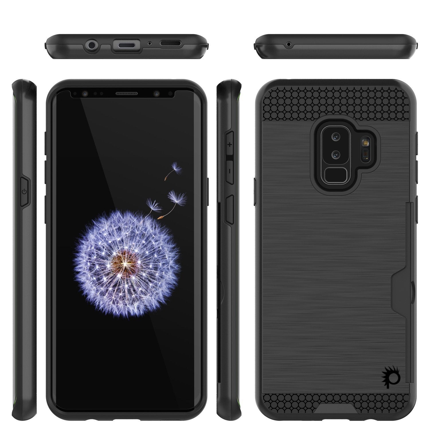 Galaxy S9 Plus Dual-Layer, Anti-Shock, SLOT Series Case [Black]