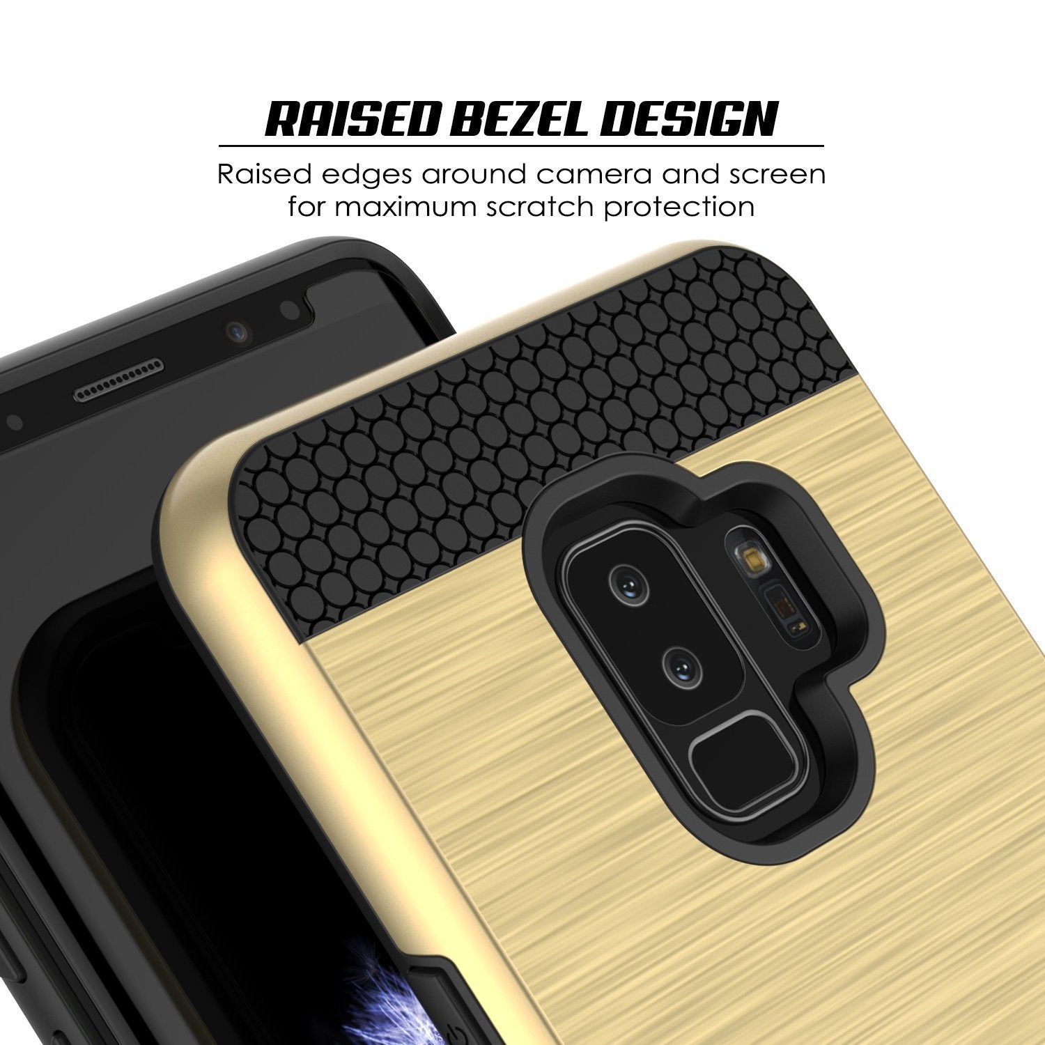 Galaxy S9 Plus Dual-Layer, Anti-Shock, SLOT Series Case [Gold]