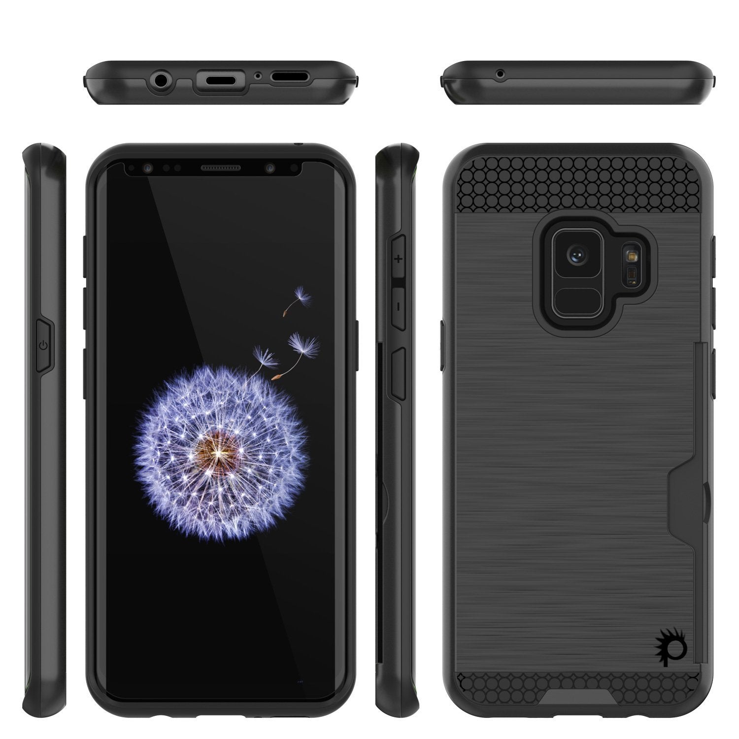 Galaxy S9 Dual-Layer, Anti-Shock, SLOT Series Slim-Fit Case [Black]