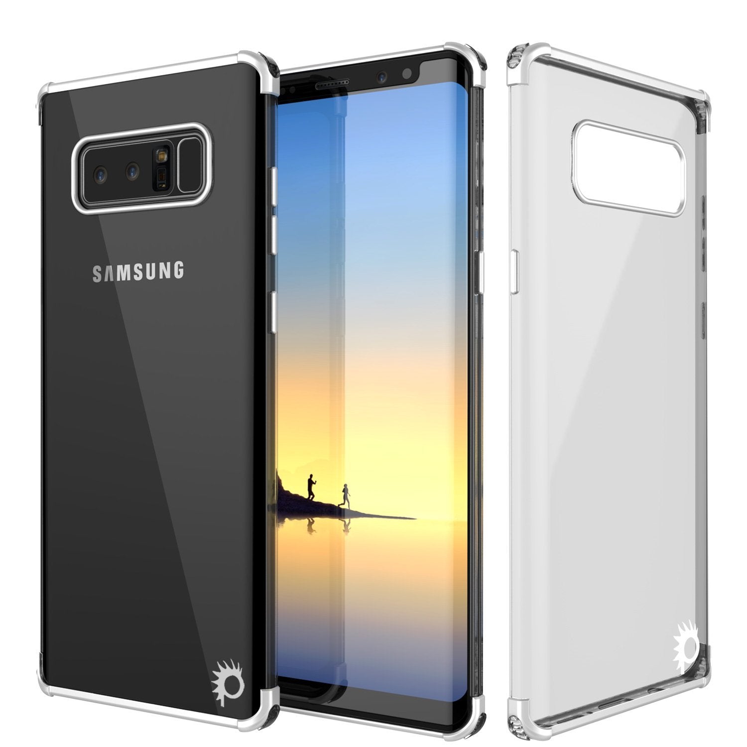 Galaxy Note 8 Punkcase Slim-Fit Case W/ Screen Protector [Silver]
