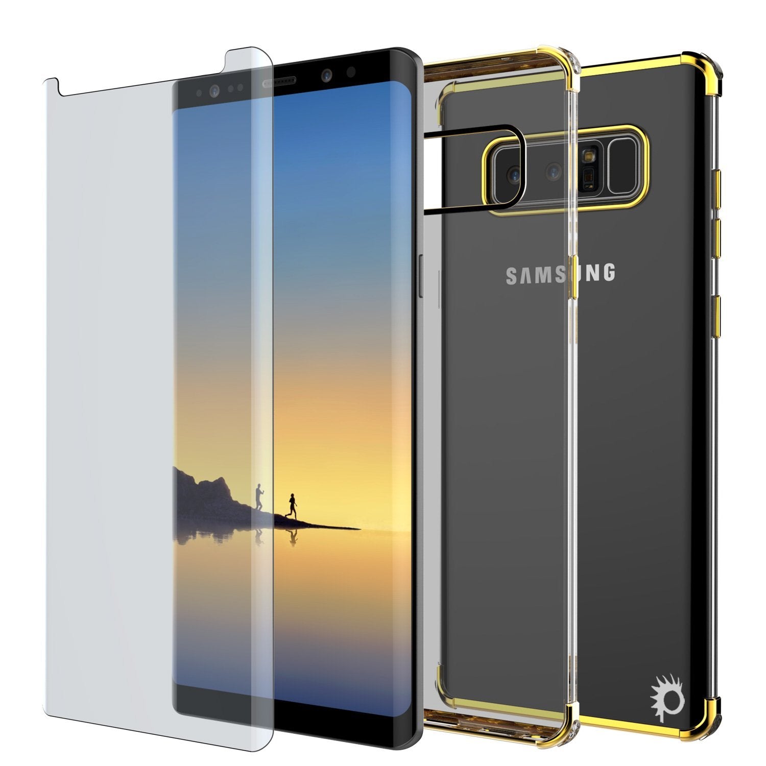 Galaxy Note 8 Punkcase Slim-Fit Case W/ Screen Protector Cover [Gold]