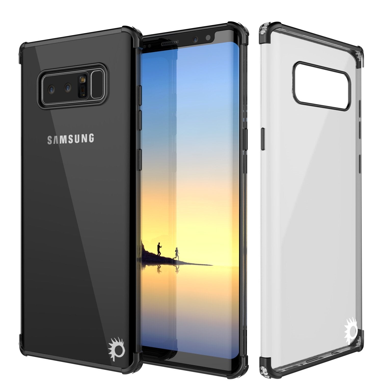 Galaxy Note 8 Punkcase Slim-Fit Case W/ Screen Protector Cover [Black]