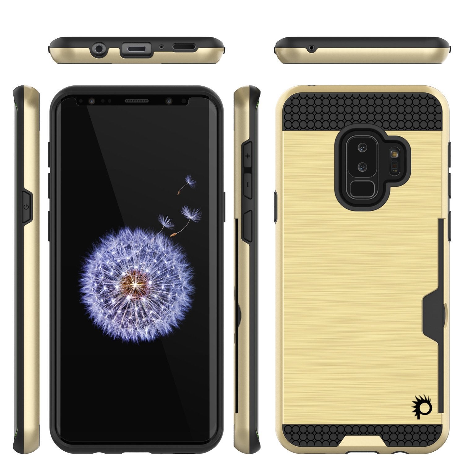 Galaxy S9 Plus Dual-Layer, Anti-Shock, SLOT Series Case [Gold]