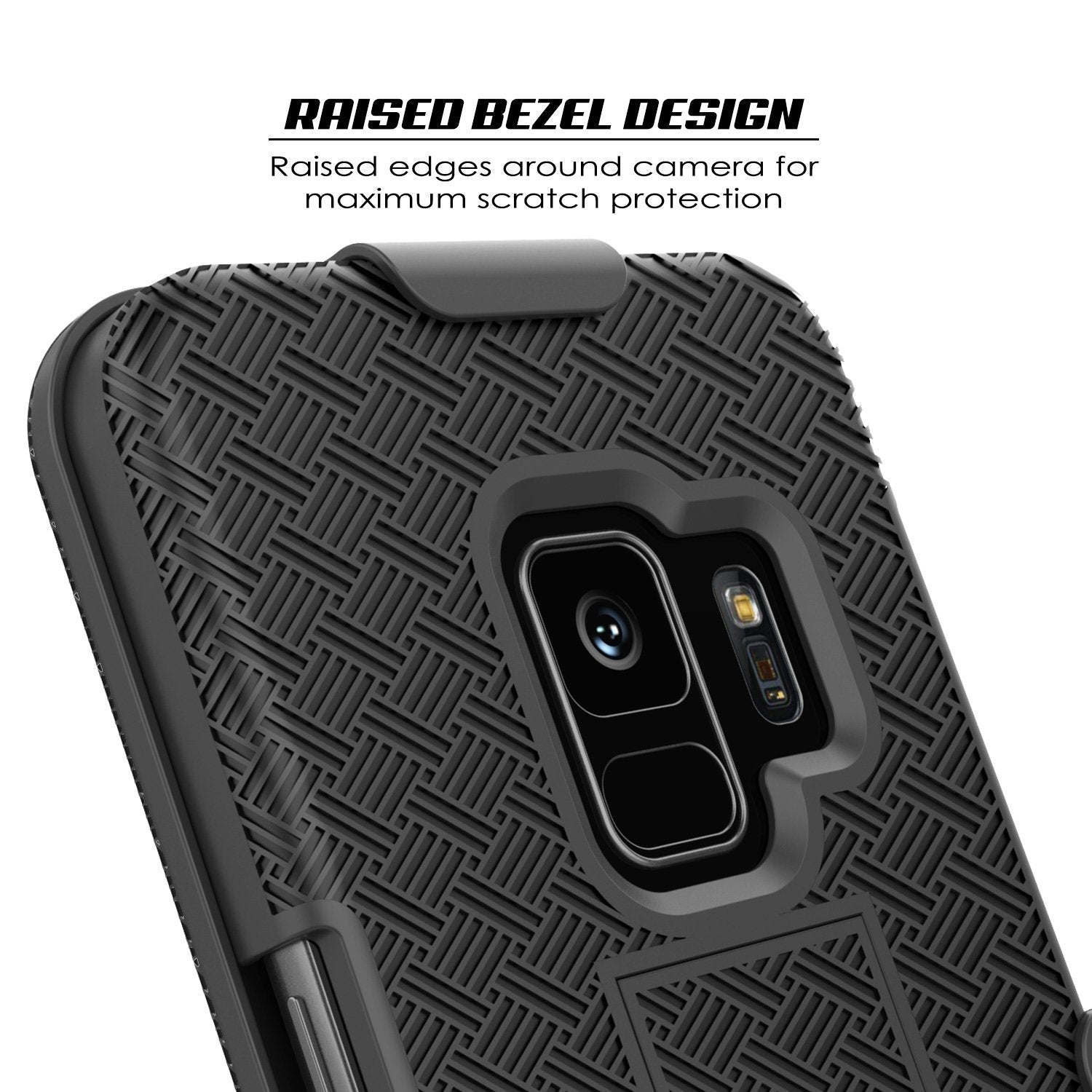 Galaxy S9 Case | Holster Belt Clip Screen Protector Case [Black]