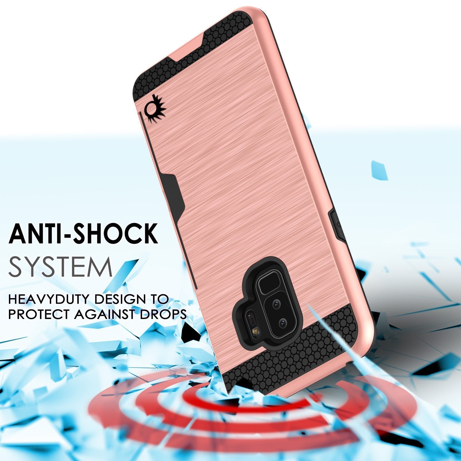 Galaxy S9 Plus Dual-Layer, Anti-Shock, SLOT Series Case [Rose Gold]