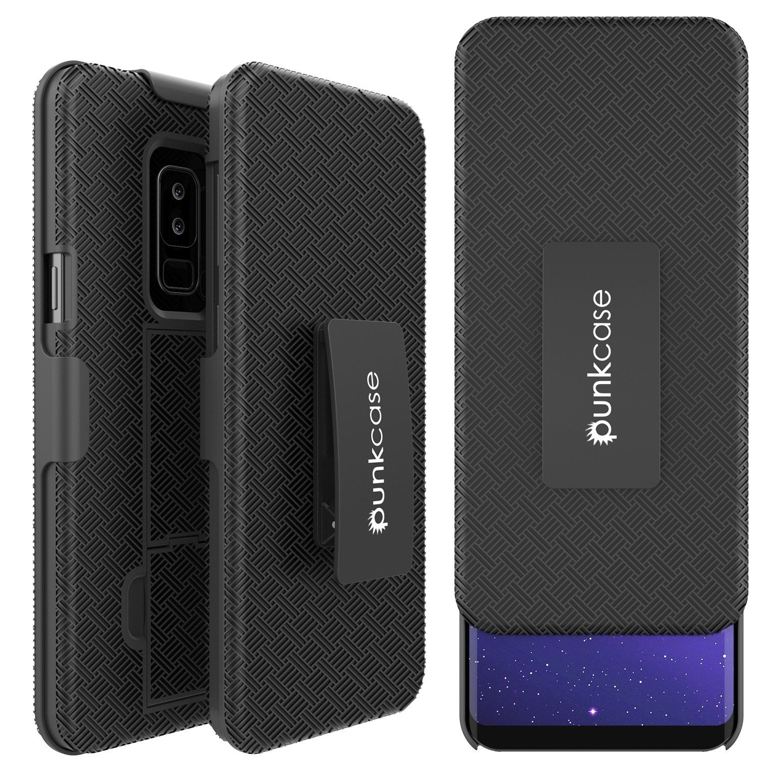 Galaxy S9 PLUS Case | Holster Belt Clip Screen Protector cover [Black]