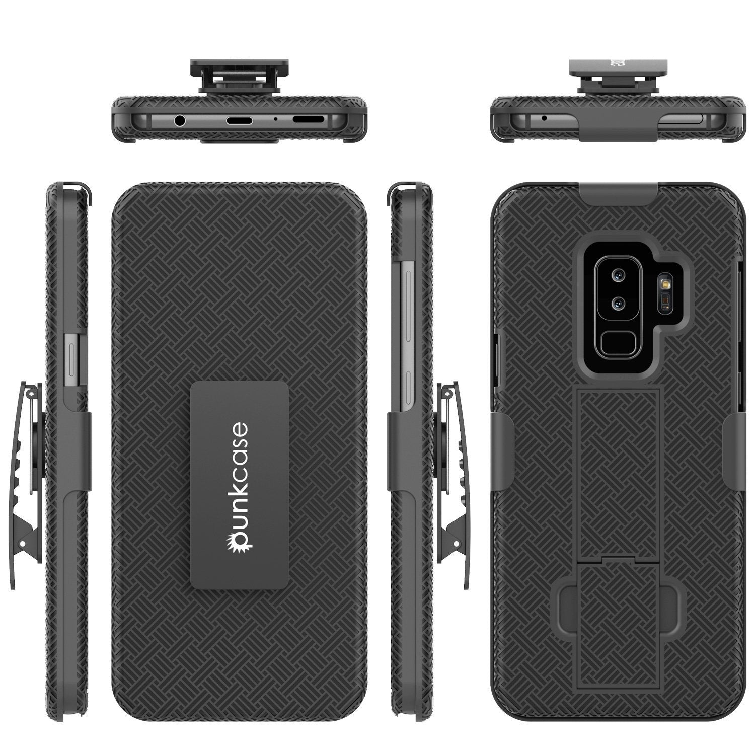 Galaxy S9 PLUS Case | Holster Belt Clip Screen Protector cover [Black]