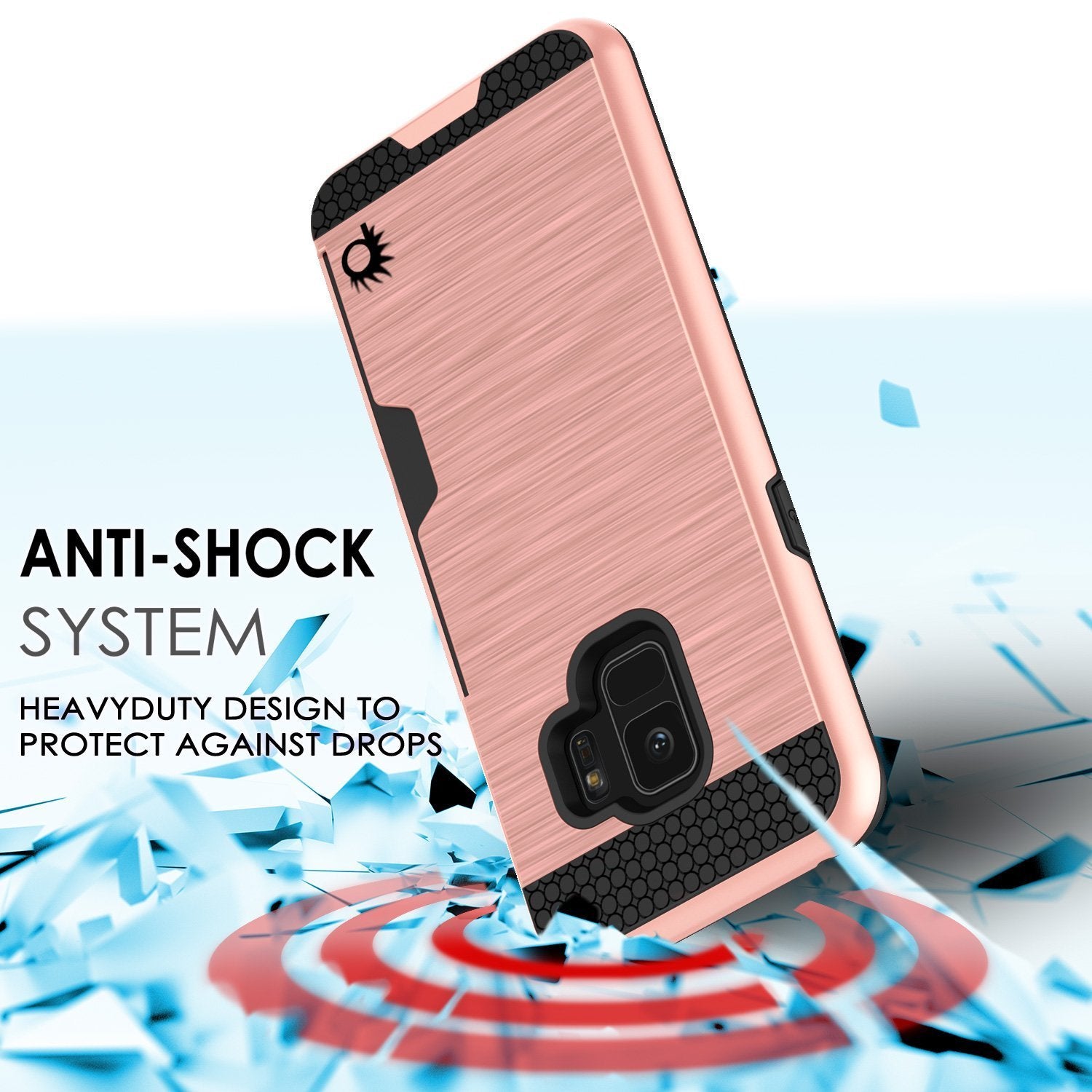 Galaxy S9 Dual-Layer, Anti-Shock SLOT Series Slim-Fit Case [Rose Gold]