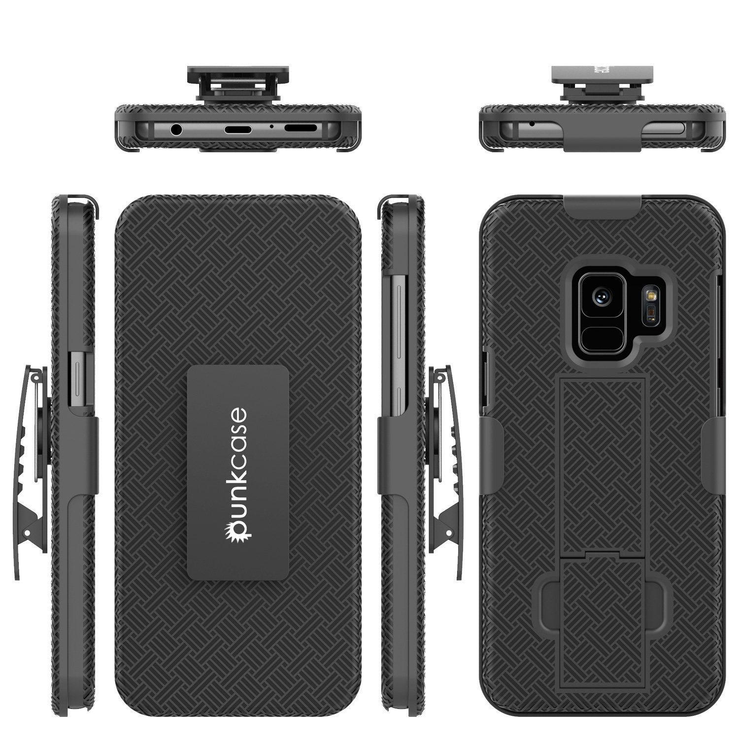 Galaxy S9 Case | Holster Belt Clip Screen Protector Case [Black]