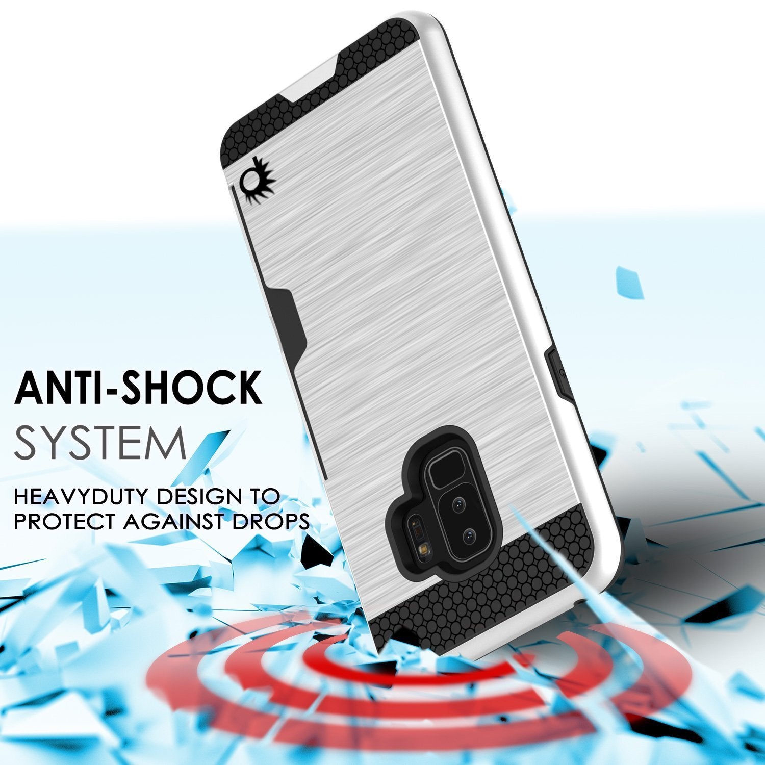 Galaxy S9 Plus Dual-Layer, Anti-Shock, SLOT Series Case [White]