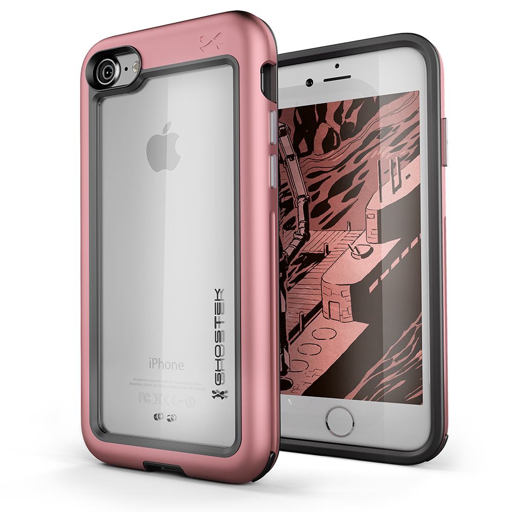 iPhone 8 Waterproof Case, Ghostek® Atomic Series Swimming [PINK]
