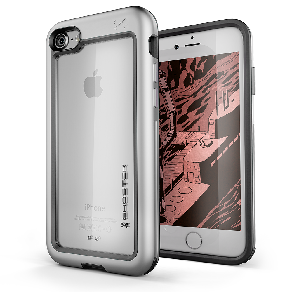 iPhone 8 Waterproof Case, Ghostek® Atomic Series Swimming [Silver]