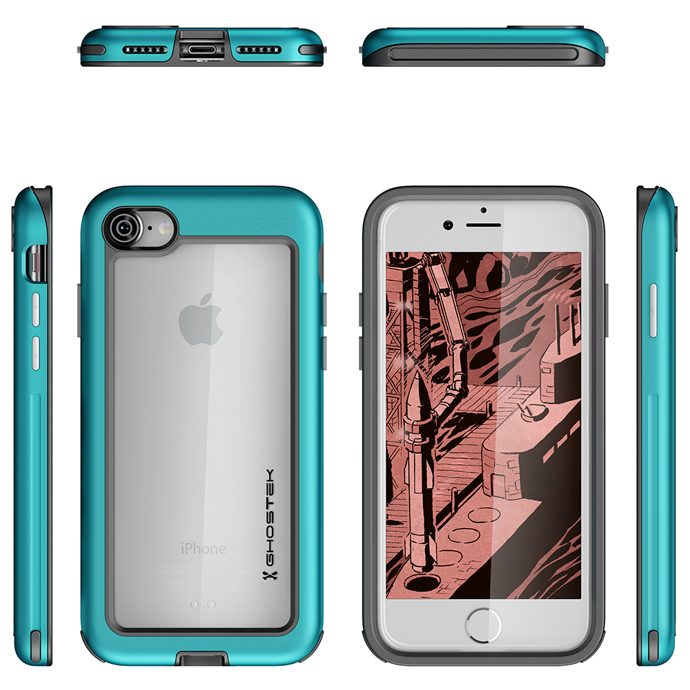 iPhone 8 Waterproof Case, Ghostek® Atomic Series Swimming [Teal]