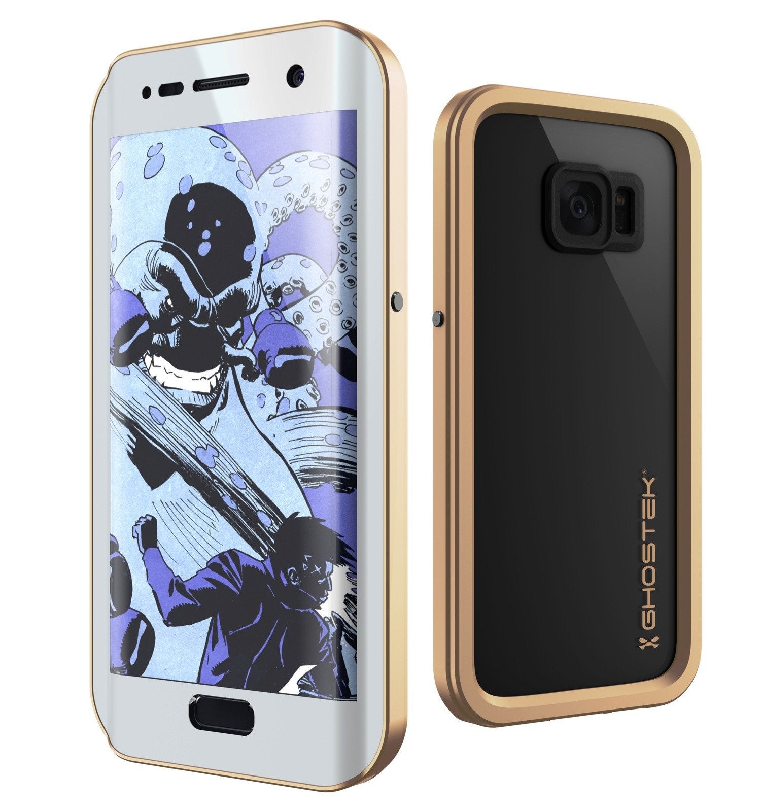 Galaxy S7 EDGE Waterproof Case, Ghostek Atomic 2.0 Gold Shock/Dirt/Snow Proof | Lifetime Warranty