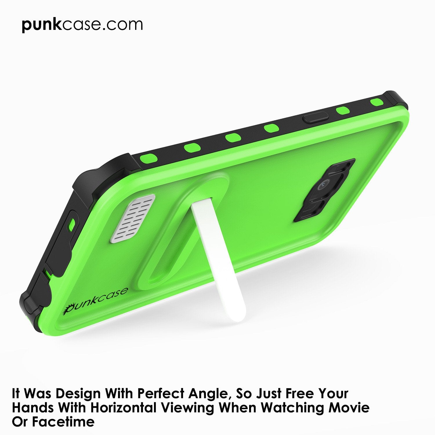 Galaxy S8 Waterproof Case, Punkcase KickStud Series Armor Cover[Green]
