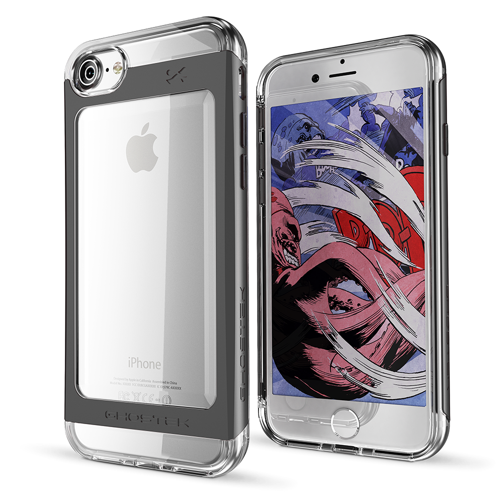 iPhone 7 Case, Ghostek® Cloak 2.0 Black w/ ExplosionProof Screen Protector | Aluminum Frame