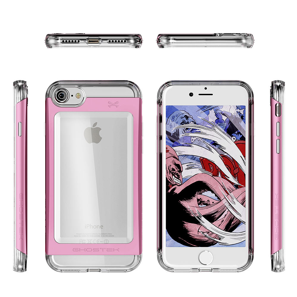 iPhone 7 Case, Ghostek  Cloak 2.0 Pink Series w/ ExplosionProof Screen Protector | Aluminum Frame