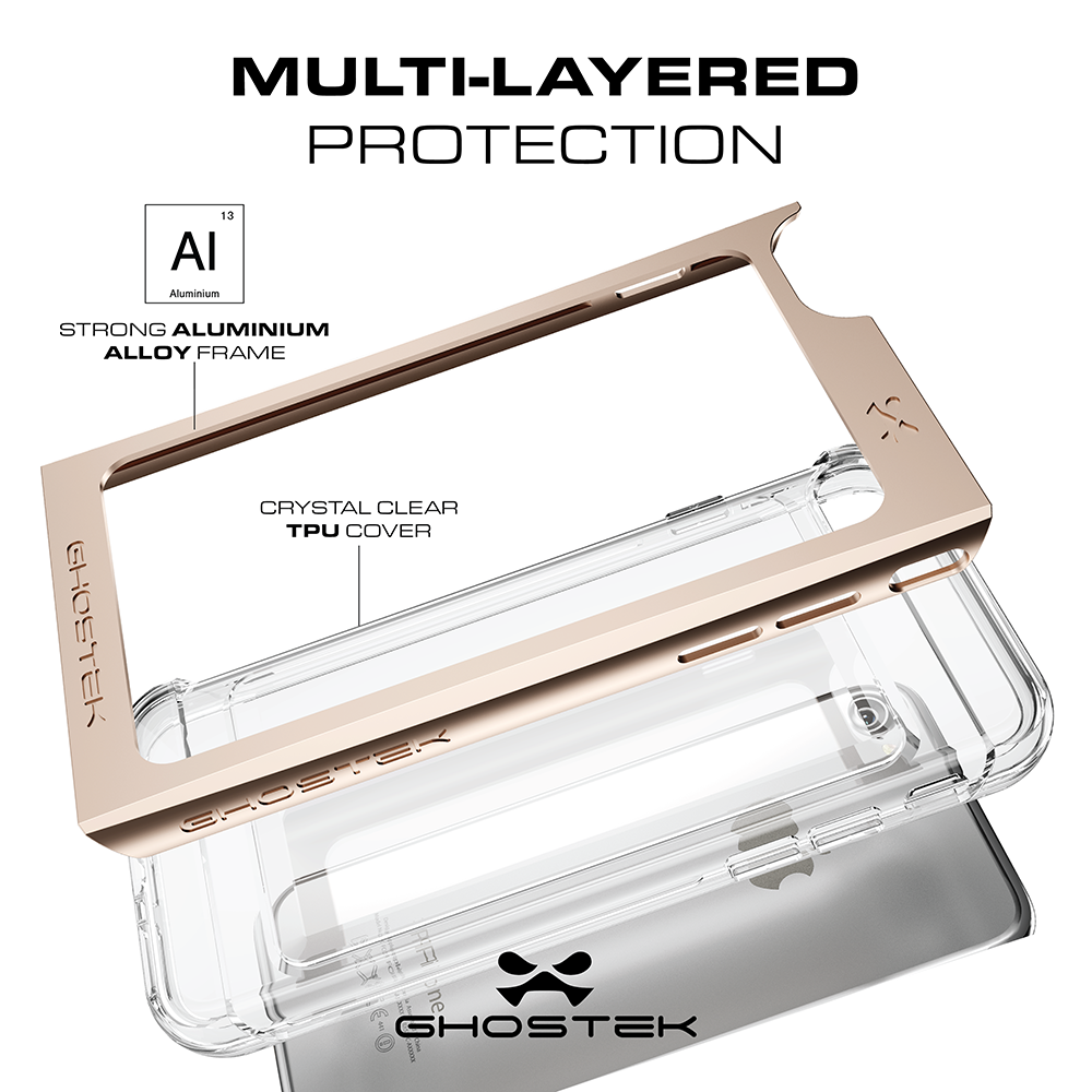 iPhone 7 Case, Ghostek® Cloak 2.0 Black w/ ExplosionProof Screen Protector | Aluminum Frame