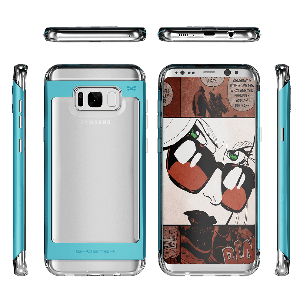 Galaxy S8 Case, Ghostek® 2.0 Teal Series w/ Explosion-Proof Screen Protector | Aluminum Frame