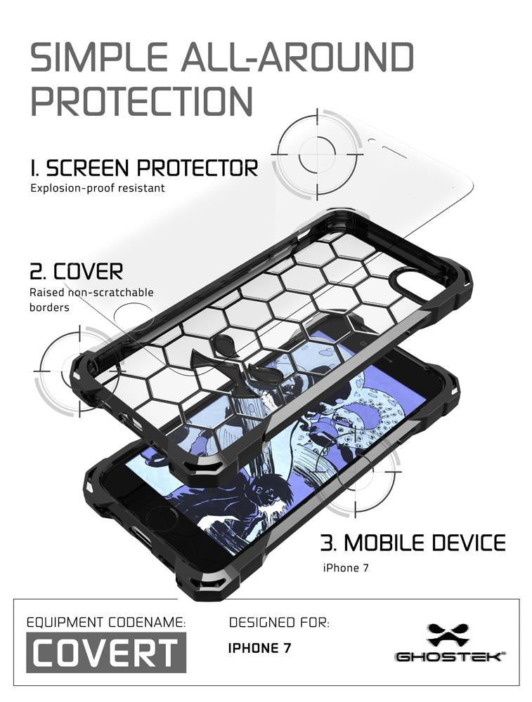 iPhone 7 Case, Ghostek® Covert Space Grey, Premium Impact Armor | Lifetime Warranty Exchange
