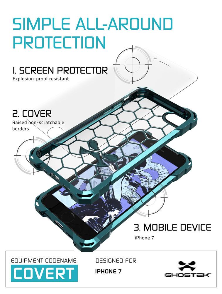 iPhone 7 Plus Case, Ghostek® Covert Teal Premium Protective Armor | Lifetime Warranty Exchange