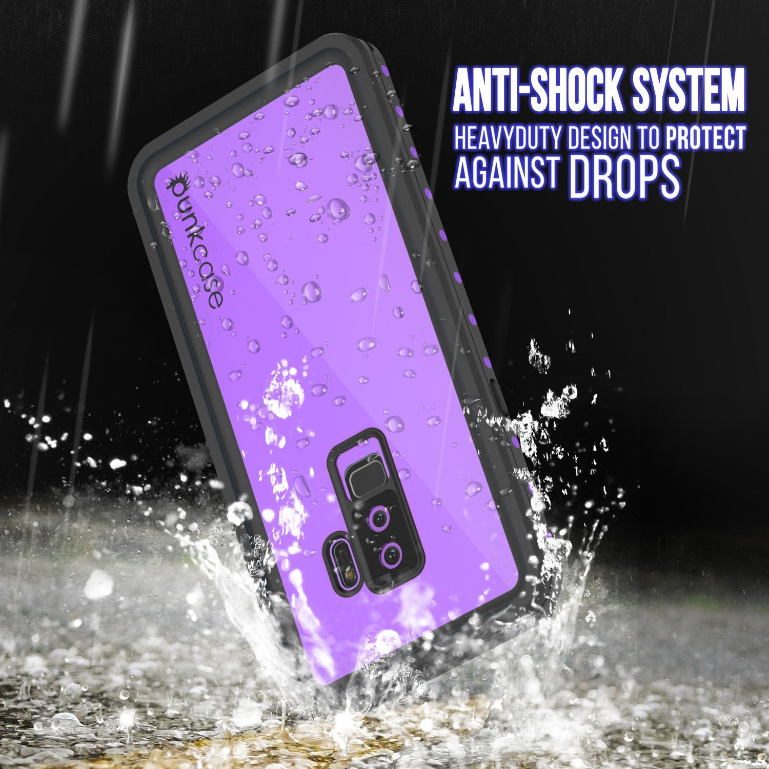 Galaxy S9 Plus Water/Shock ProofCase | Punkcase StudStar [Purple]