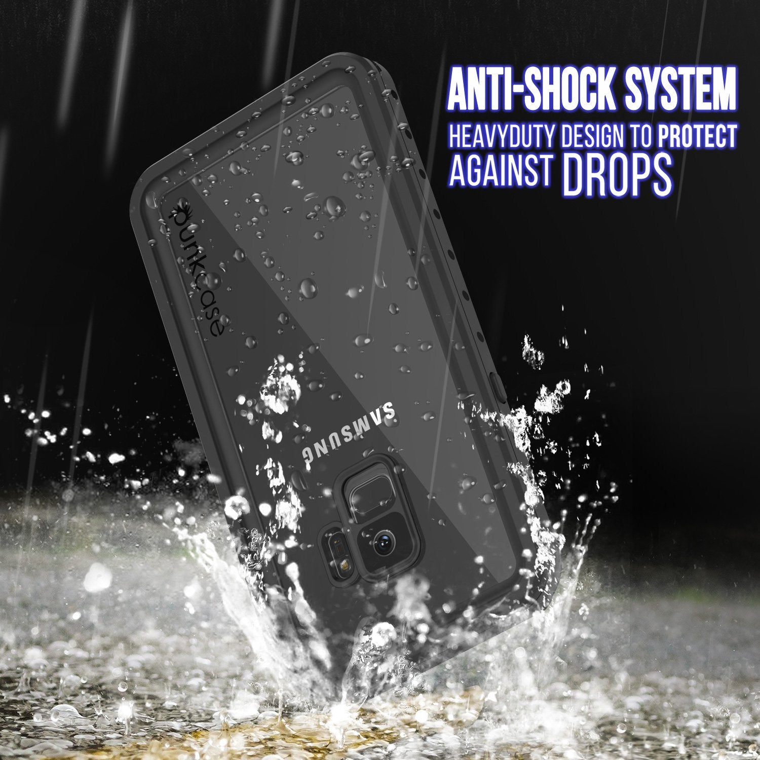 Galaxy S9 Water/Shock/Dirt Proof Case | PunkCase StudStar [Clear]