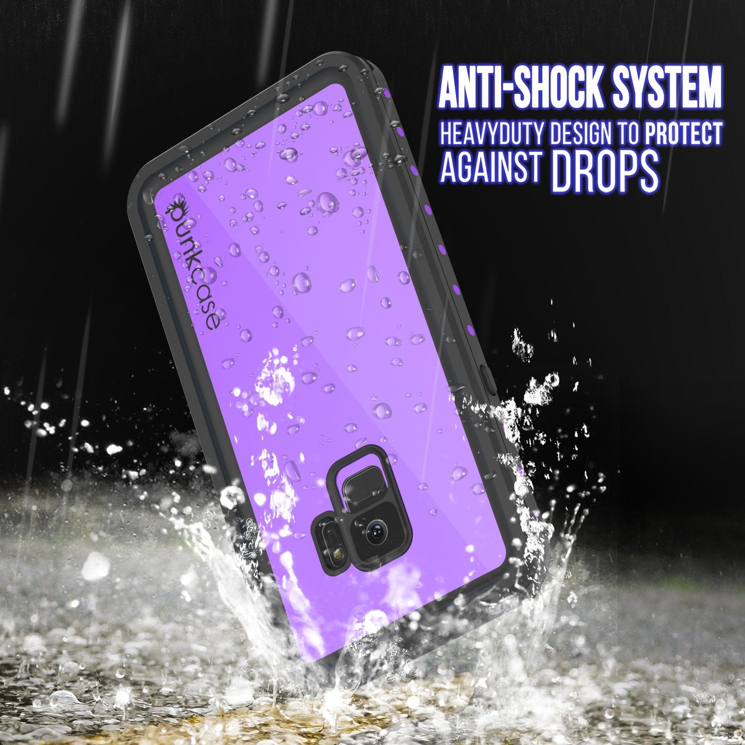 Galaxy S9 Water/Shock/Snow Proof Case | PunkCase StudStar [PURPLE]