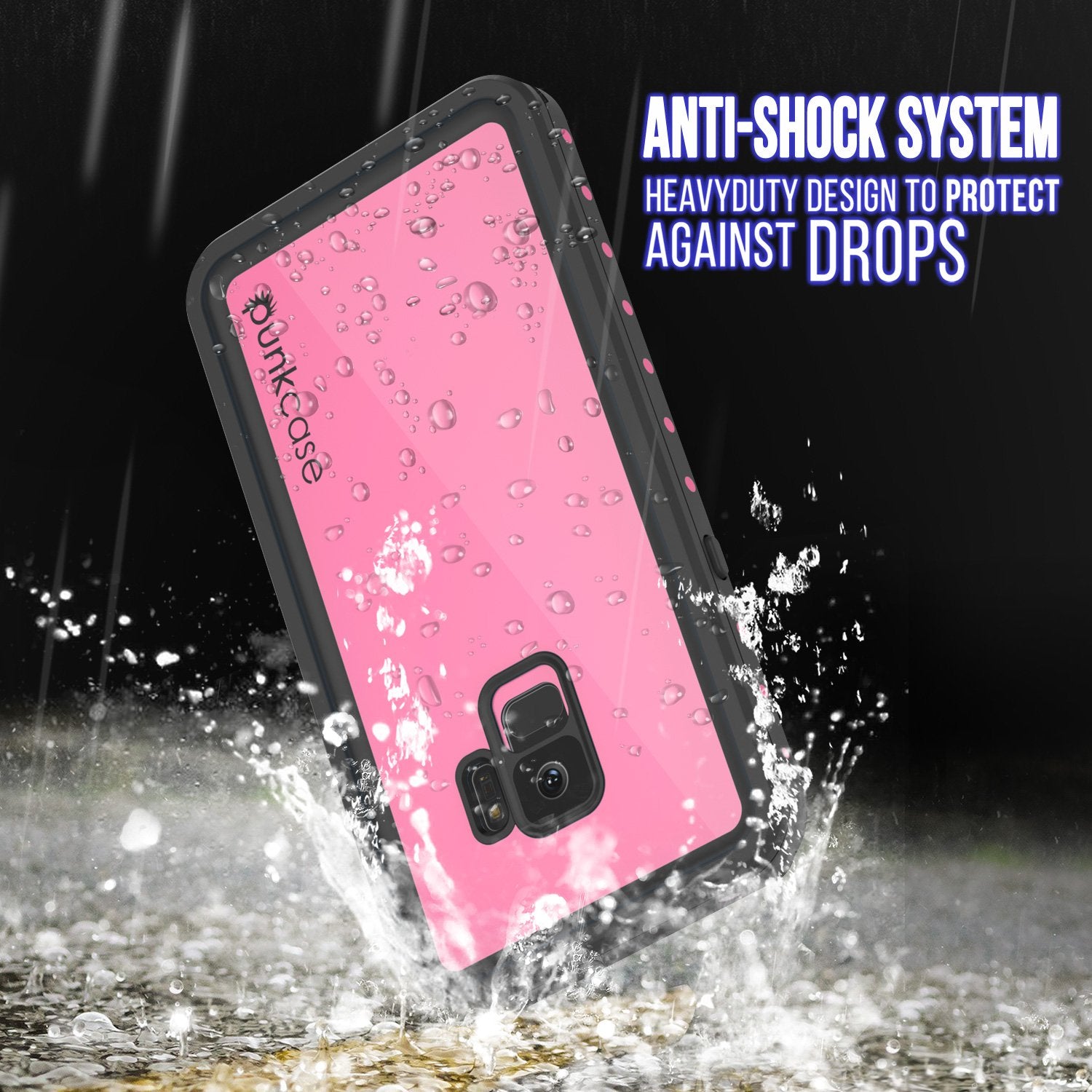 Galaxy S9 Water/Shock/Snow Proof Case | PunkCase StudStar [Pink]
