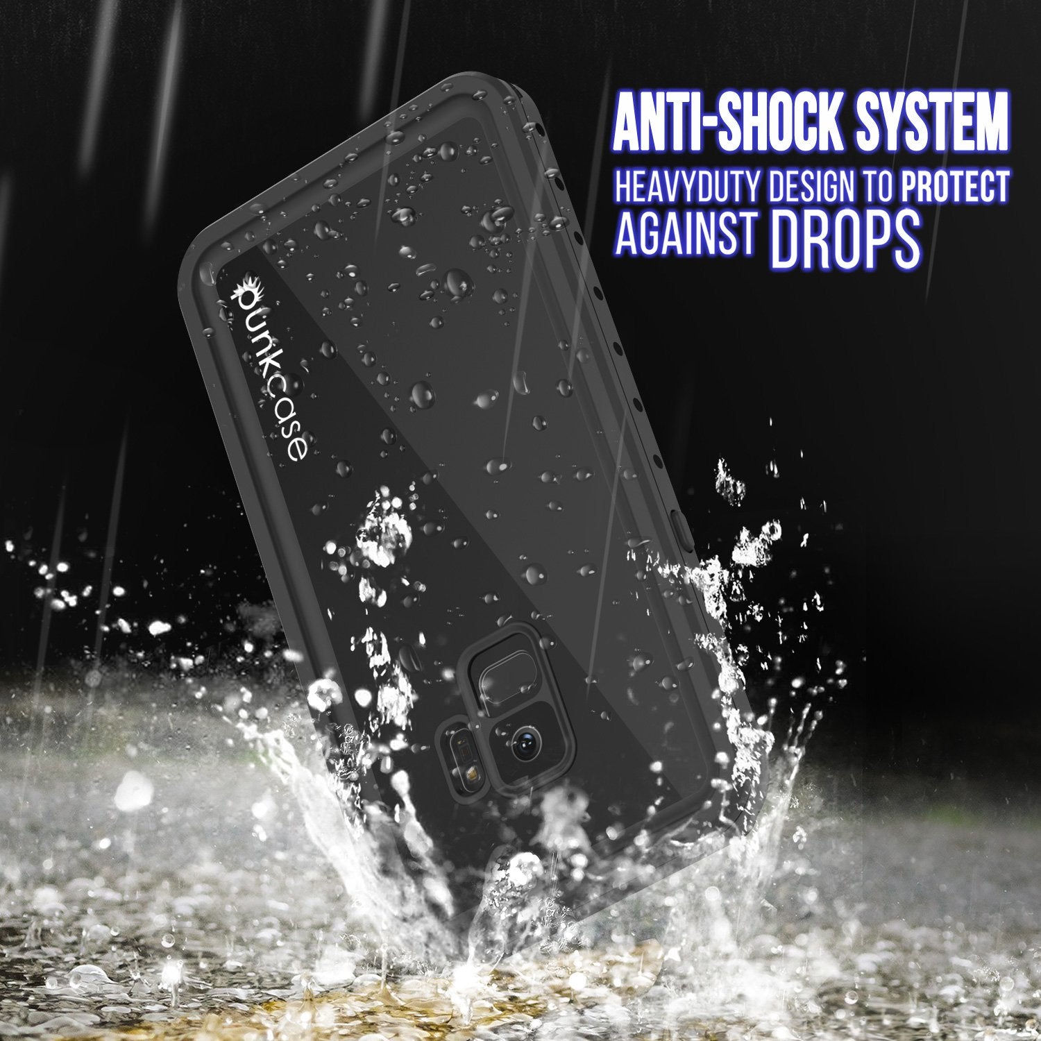 Galaxy S9 Water/Shock/Snow Proof Case | PunkCase StudStar [Black]