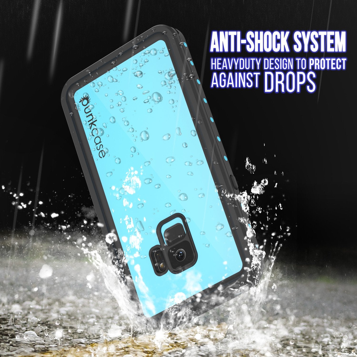 Galaxy S9 Water/Shock/Snow Proof Case | PunkCase StudStar [Teal]