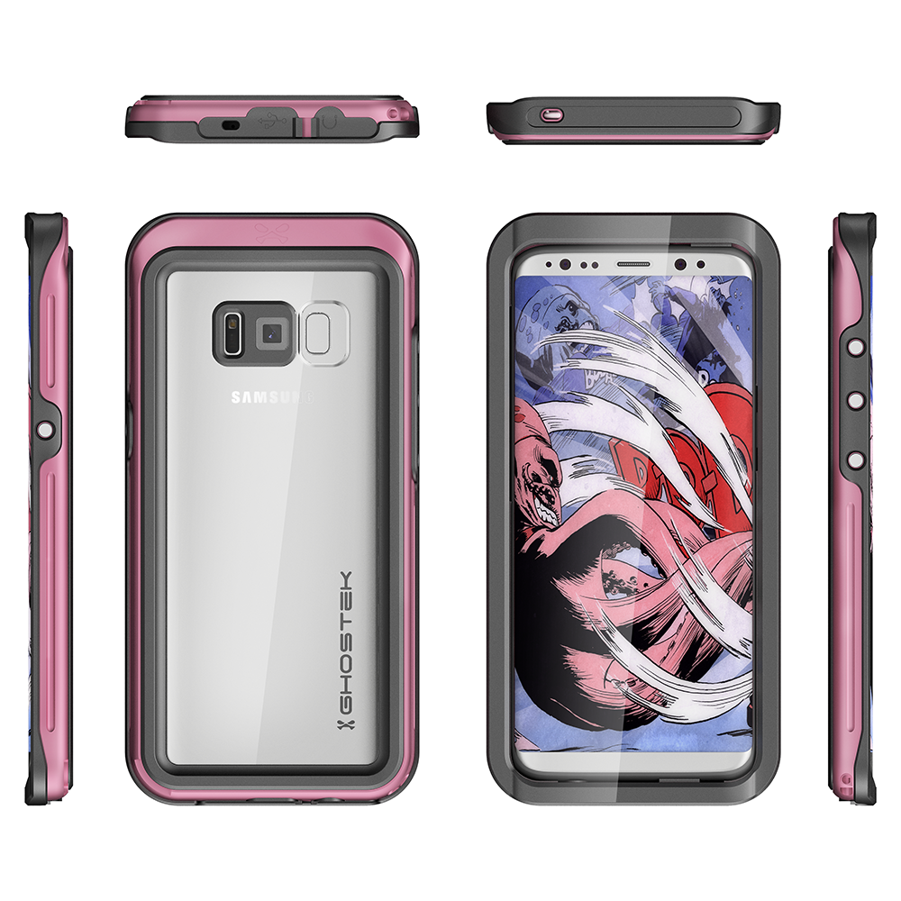 Galaxy S8 Plus Water/Shock/Snow/Dirt Swimming Proof Case [Pink]