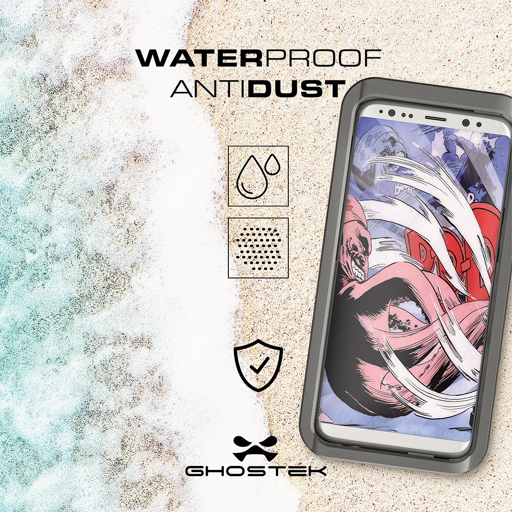 Galaxy S8 Plus Certified Shock/Dirt W/ Underwater Proof Frame [Black]