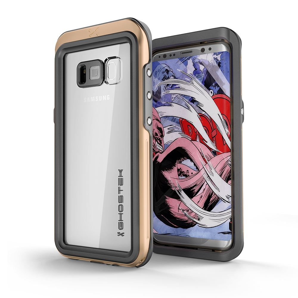 Galaxy S8 Plus Water/Shock/Snow/Dirt Swimming Proof Case [Gold]
