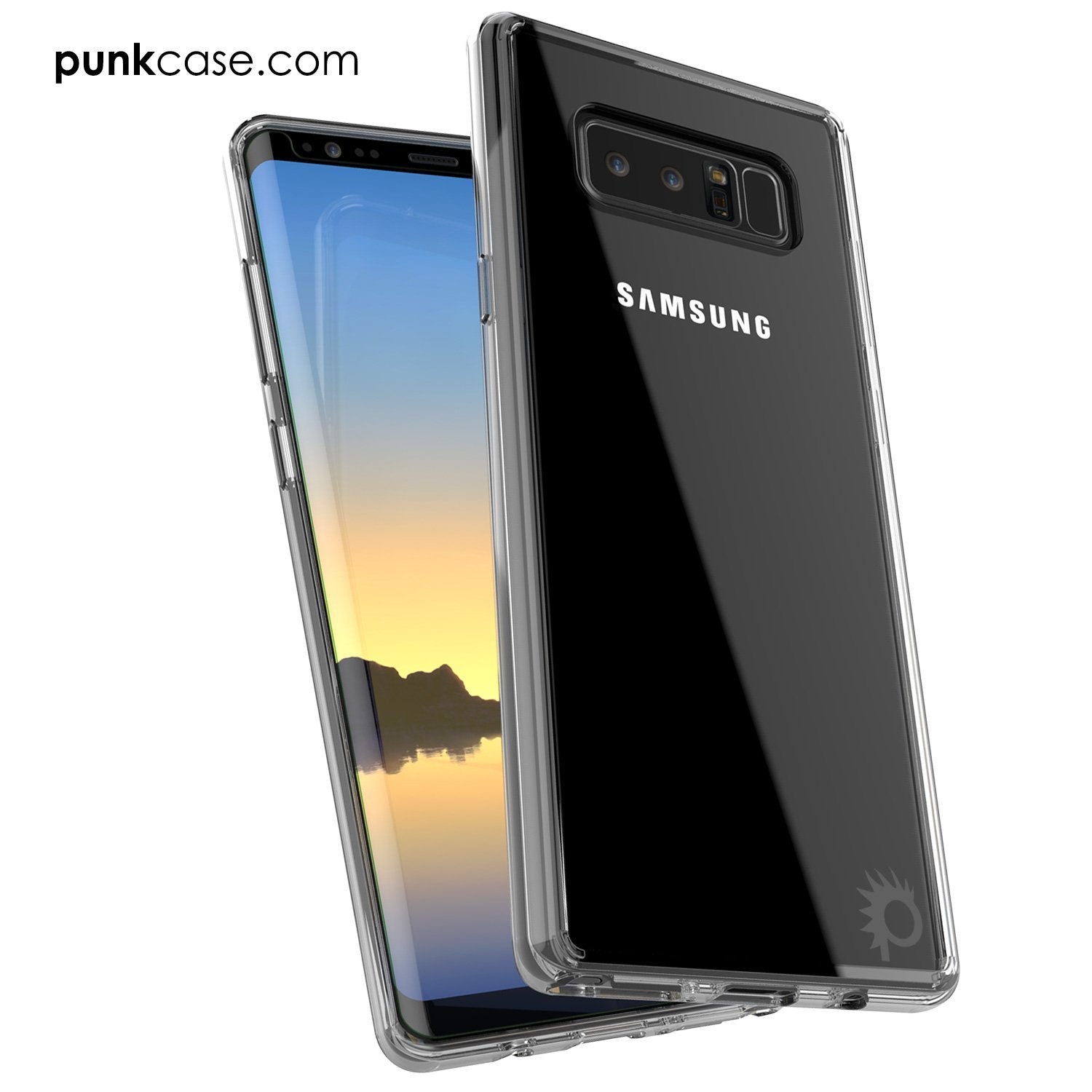 Galaxy Note 8 Case, PUNKcase [LUCID 2.0 Series] [Slim Fit] Armor Cover w/Integrated Anti-Shock System & PUNKSHIELD Screen Protector [White]