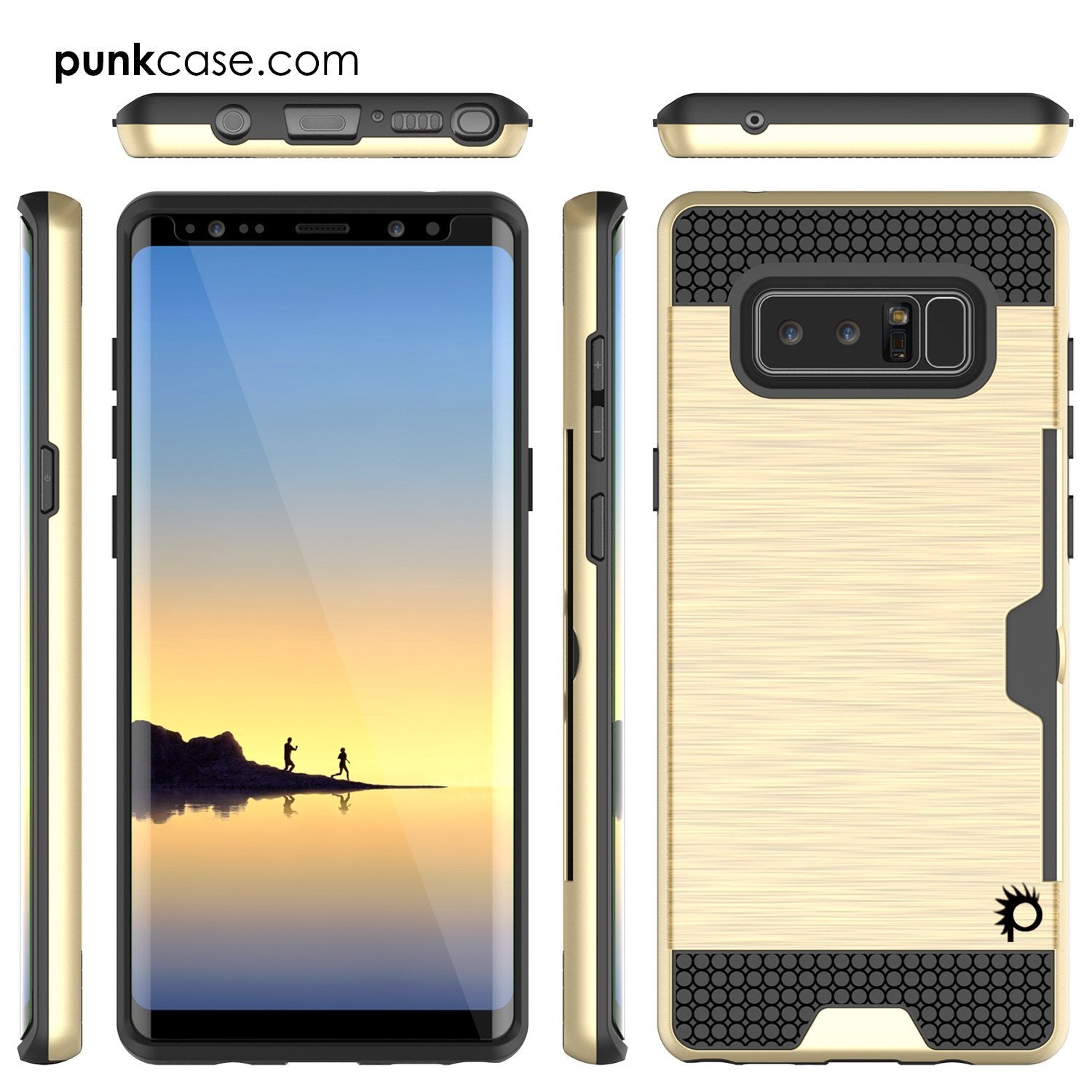 Galaxy Note 8 Case, PUNKcase [SLOT Series] Slim Fit  Samsung Note 8 [Navy]