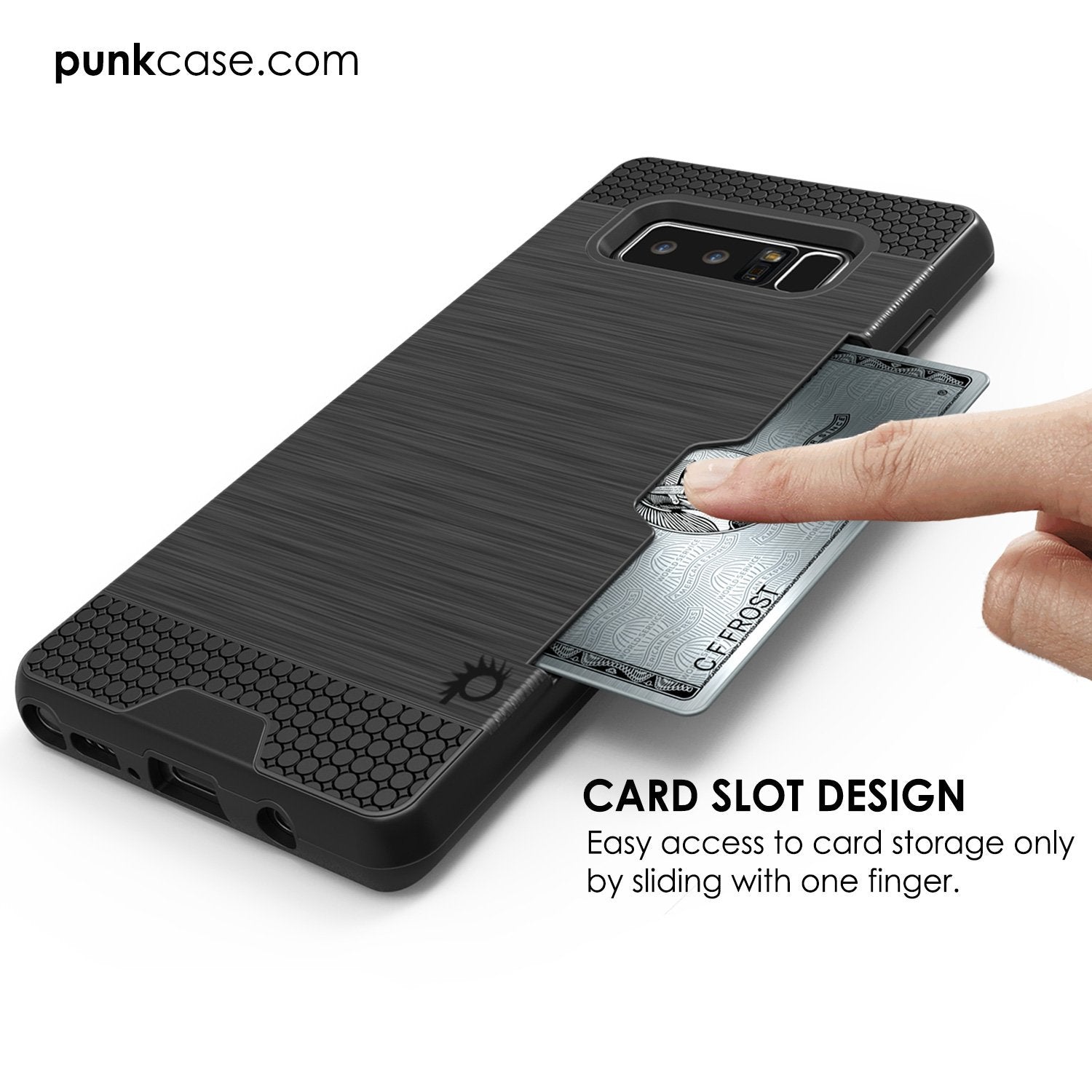 Galaxy Note 8 Case, PUNKcase [SLOT Series] Slim Fit  Samsung Note 8 [White]