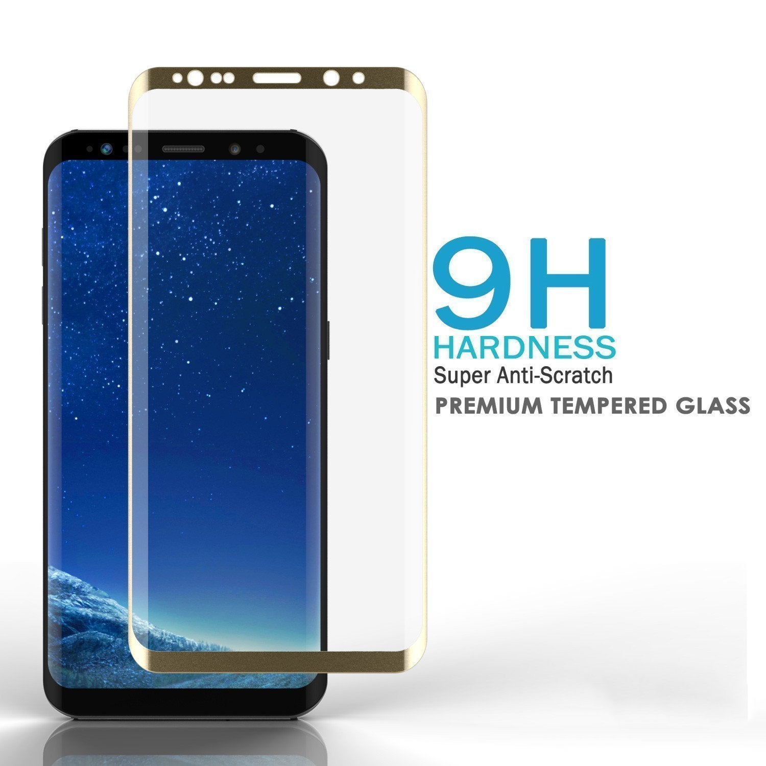 Galaxy S10  Gold Punkcase Glass SHIELD Tempered Glass Screen Protector 0.33mm Thick 9H Glass