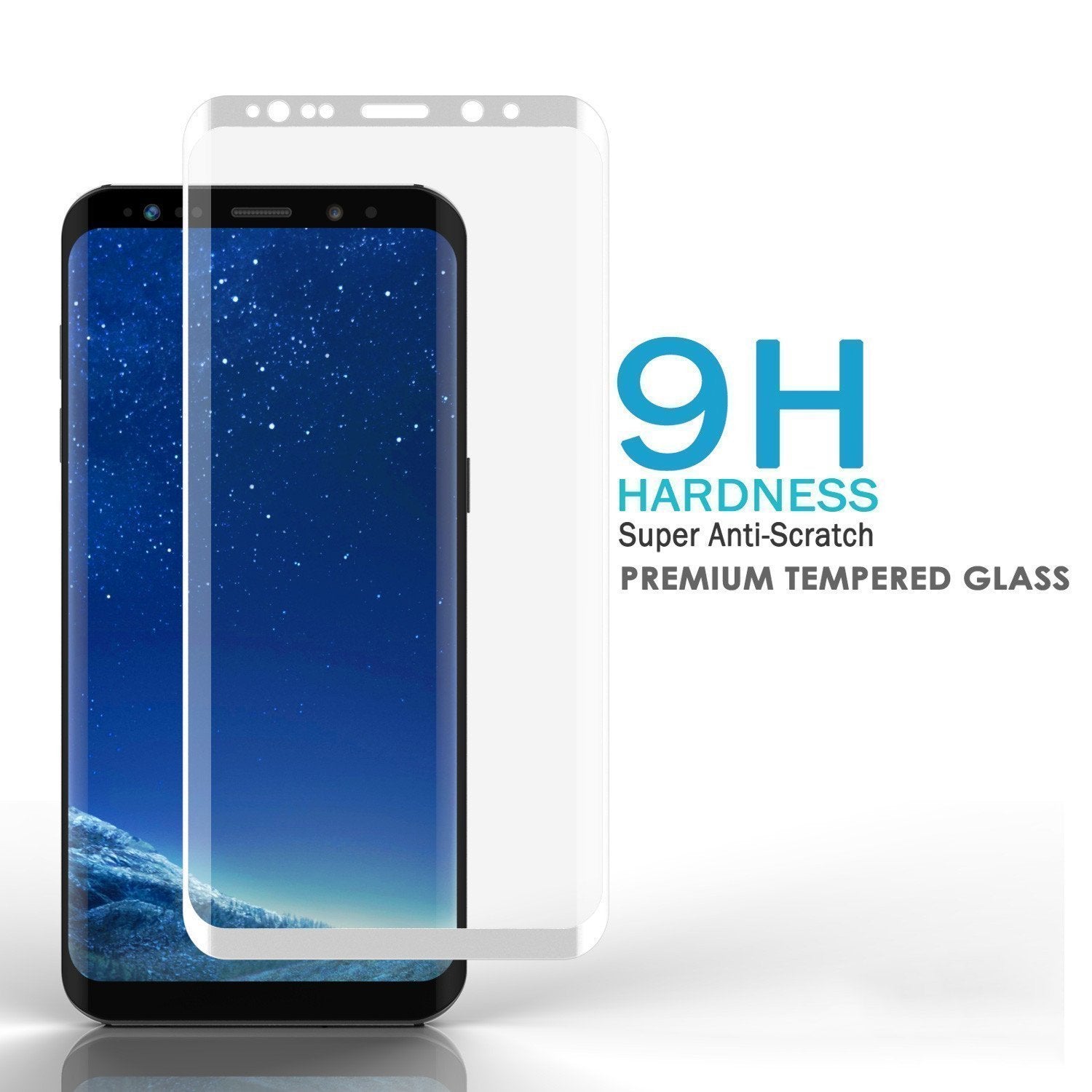 Galaxy S10e White Punkcase Glass SHIELD Tempered Glass Screen Protector 0.33mm Thick 9H Glass